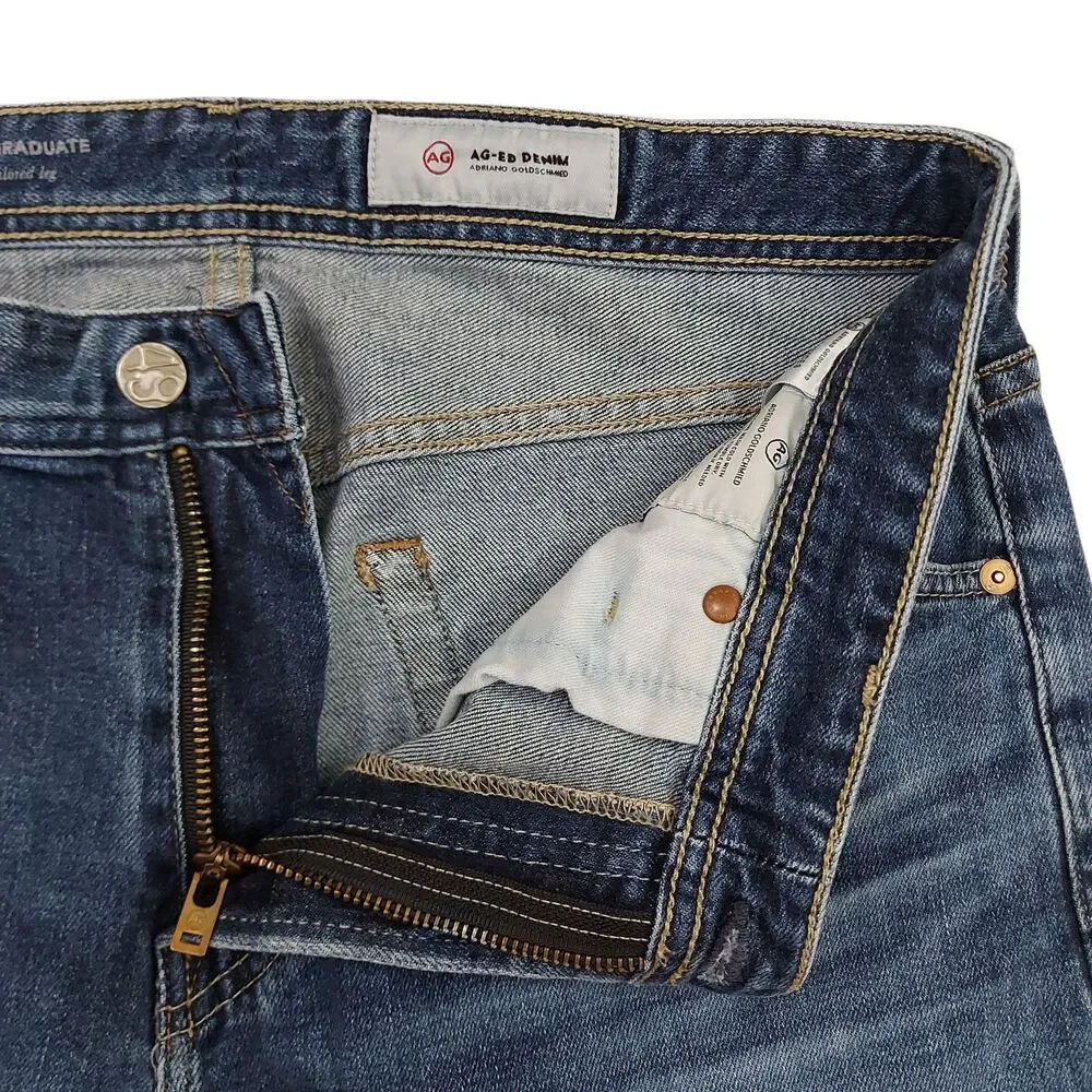 Adriano Goldchmied Jeans Mens 32x31 Blue The Graduate Tailored Fit Stretch Denim